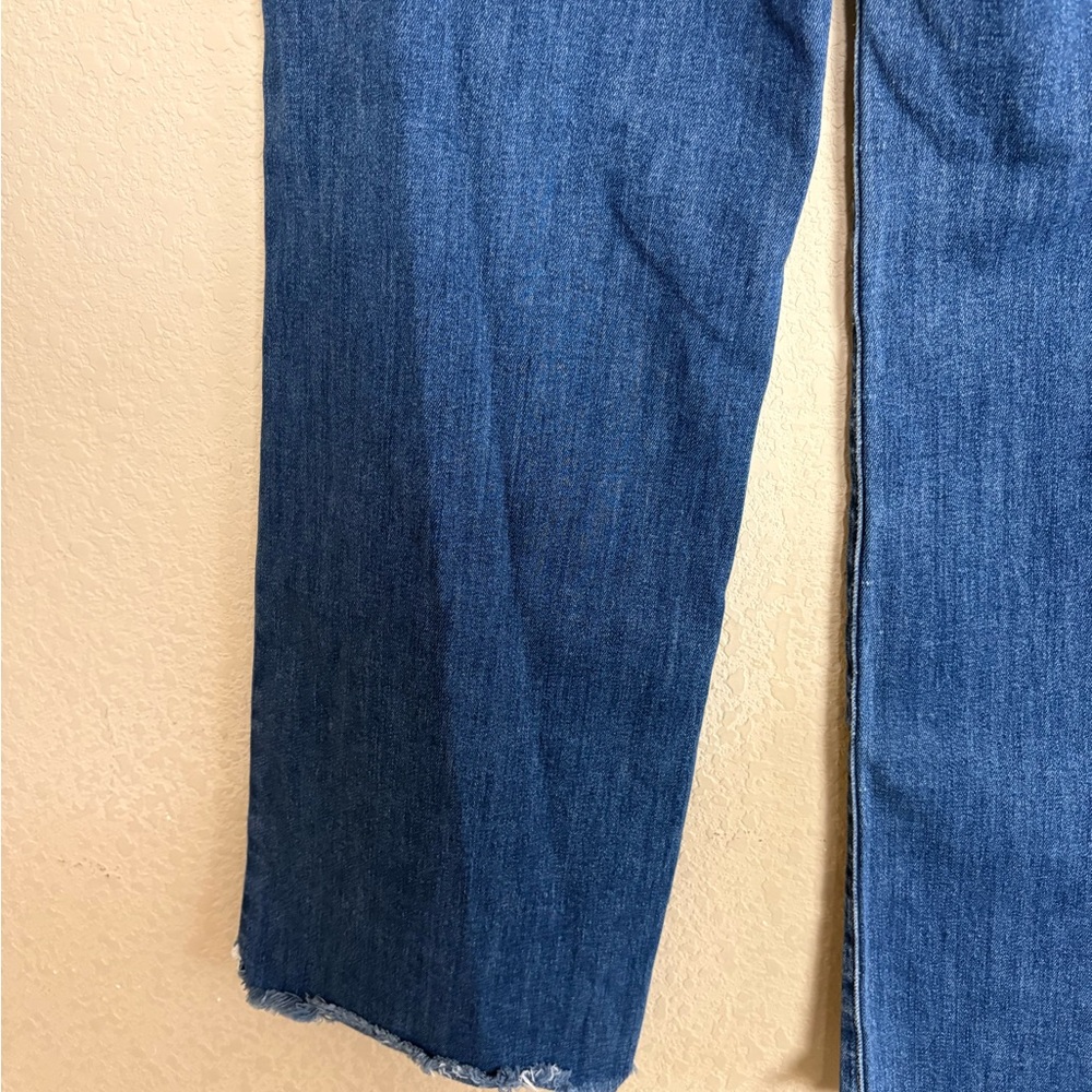 Risen Jeans High Waist Wide Leg Frayed Hem & Waist Cotton Jeans Size 29” BDQ5032 - Picture 10 of 14